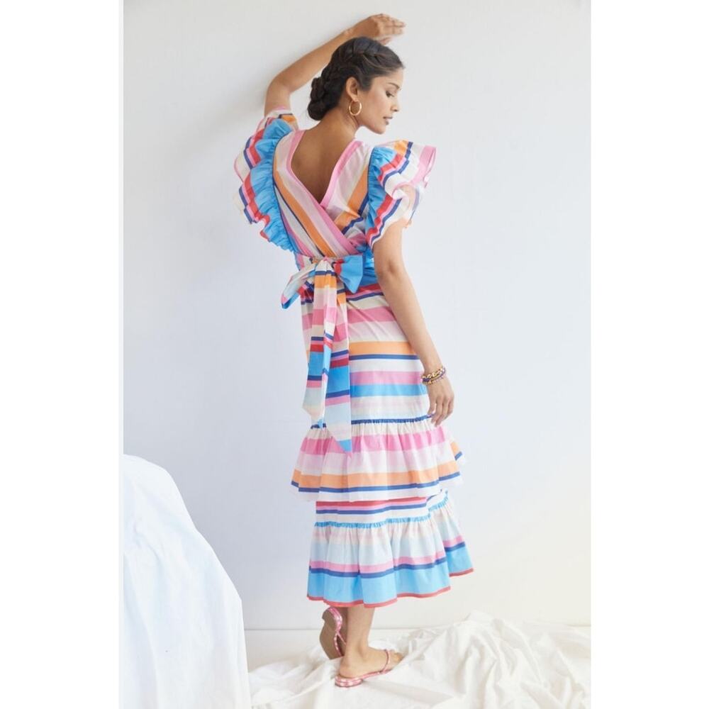 Plenty‎ by Tracy Reese Colorful Ruffled Maxi Dress Size M